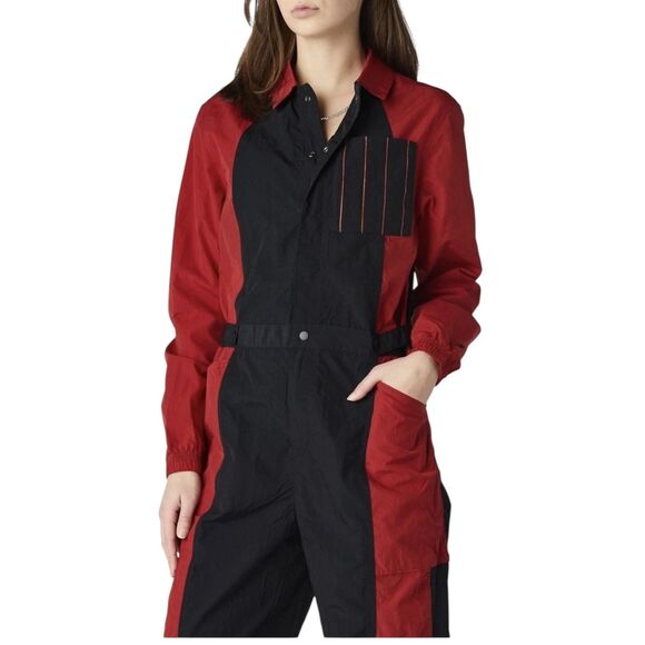 Jordan Jumpsuit Womens 1X Red Black One Piece Coveralls Move To Zero DJ2628-636 - Picture 10 of 13